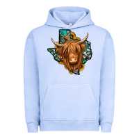 Pigment Grape Ice Texas map long haired shaggy cow Urban Hoodie - Jasminsmagicworld