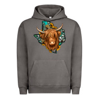 Pigment Tornado Texas map long haired shaggy cow Urban Hoodie - Jasminsmagicworld