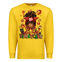Lemon santa's favorite dispatcher afro messy bun Premium Sweatshirt - texasbilliewilder