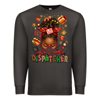 Smoke santa's favorite dispatcher afro messy bun Premium Sweatshirt - texasbilliewilder