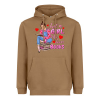 Toasted Coconut just a girl who loves books Heavyweight Hoodie - texasbilliewilder