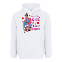 White just a girl who loves books Heavyweight Hoodie - texasbilliewilder