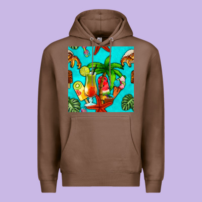 Summer Drinks And Ice Cream Premium Hoodie Designed By Bundleandbundleshop