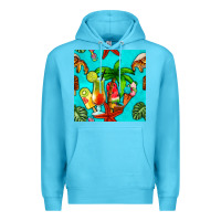 Ocean Blue summer drinks and ice cream Premium Hoodie - BundleAndBundleShop