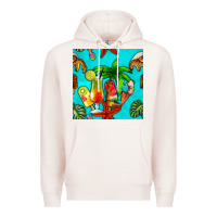 Pale Pink summer drinks and ice cream Premium Hoodie - BundleAndBundleShop