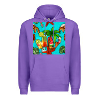 Purple summer drinks and ice cream Premium Hoodie - BundleAndBundleShop