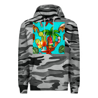 Slate Camo summer drinks and ice cream Premium Hoodie - BundleAndBundleShop