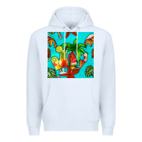 White summer drinks and ice cream Premium Hoodie - BundleAndBundleShop