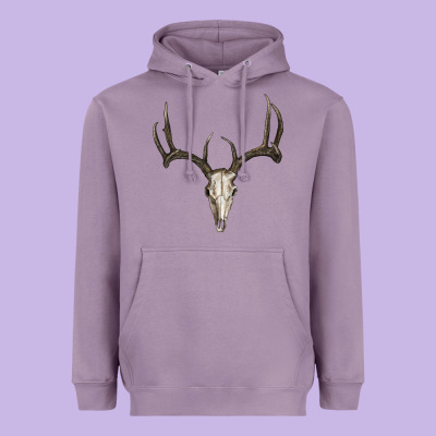Deer Skull Heavyweight Hoodie Designed By Ranaportraitstore