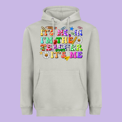 Its Me Hi Im The Teacher Its Me Heavyweight Hoodie Designed By Texasbilliewilder
