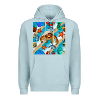 Blue Mist sea animals Premium Hoodie - BundleAndBundleShop