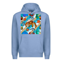 Colony Blue sea animals Premium Hoodie - BundleAndBundleShop