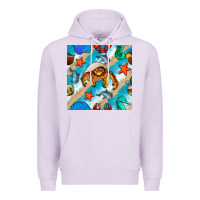 Lilac sea animals Premium Hoodie - BundleAndBundleShop