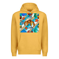 Mustard sea animals Premium Hoodie - BundleAndBundleShop