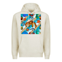 Oatmeal Heather sea animals Premium Hoodie - BundleAndBundleShop