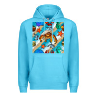 Ocean Blue sea animals Premium Hoodie - BundleAndBundleShop