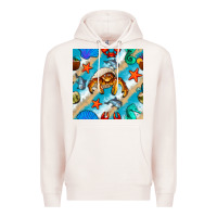 Pale Pink sea animals Premium Hoodie - BundleAndBundleShop