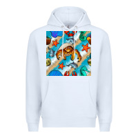 White sea animals Premium Hoodie - BundleAndBundleShop