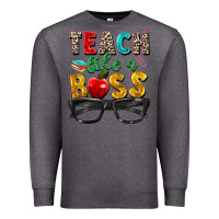 Charcoal Heather teach like a boss Premium Sweatshirt - Zillion Design Studio