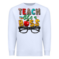 White teach like a boss Premium Sweatshirt - Zillion Design Studio