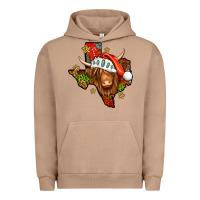 Pigment Burro Shaggy cow Texas Christmas Urban Hoodie - Jasminsmagicworld