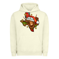 Pigment Pistachio Shaggy cow Texas Christmas Urban Hoodie - Jasminsmagicworld