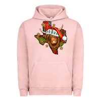 Pigment Salmon Shaggy cow Texas Christmas Urban Hoodie - Jasminsmagicworld