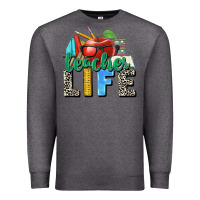 Charcoal Heather teacher life Premium Sweatshirt - Zillion Design Studio