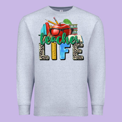 Teacher Life Premium Sweatshirt Designed By Zillion Design Studio