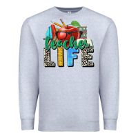 Heather Grey teacher life Premium Sweatshirt - Zillion Design Studio