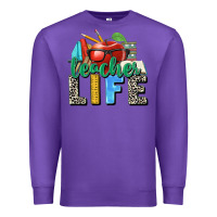 Purple teacher life Premium Sweatshirt - Zillion Design Studio