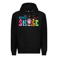 Black milk shake with chocolate heart Premium Hoodie - AdoDesignShop