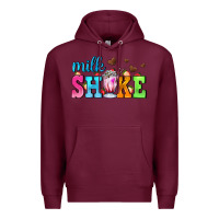 Burgundy milk shake with chocolate heart Premium Hoodie - AdoDesignShop