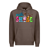 Coffee milk shake with chocolate heart Premium Hoodie - AdoDesignShop
