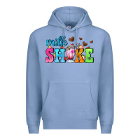 Colony Blue milk shake with chocolate heart Premium Hoodie - AdoDesignShop