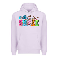Lilac milk shake with chocolate heart Premium Hoodie - AdoDesignShop