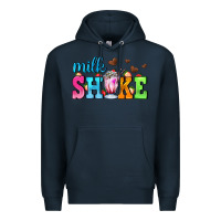 Navy milk shake with chocolate heart Premium Hoodie - AdoDesignShop