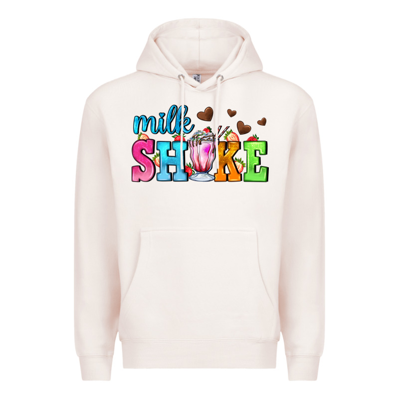 Milk Shake With Chocolate Heart Premium Hoodie by AdoDesignShop | Teevron