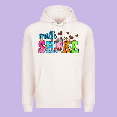 Milk Shake With Chocolate Heart Premium Hoodie Designed By Adodesignshop
