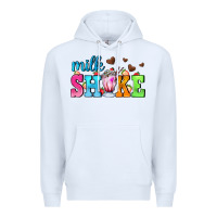 White milk shake with chocolate heart Premium Hoodie - AdoDesignShop