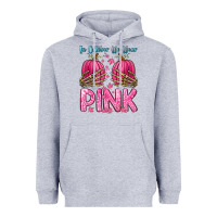 Heather Grey in october we wear pink Heavyweight Hoodie - Zillion Design Studio
