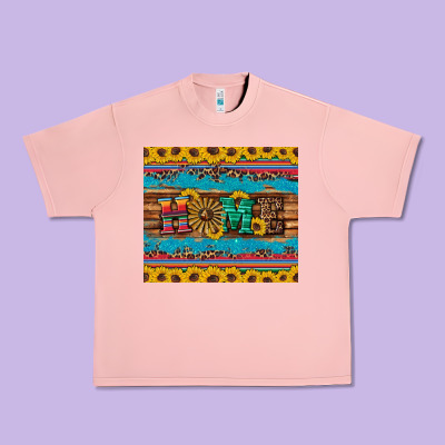 Western Home Wind Wheel Sunflowers Urban Heavy Tee Designed By Artiststas