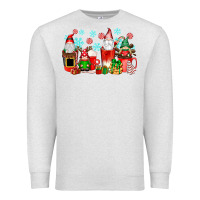 Oatmeal Heather christmas gnomes coffee cups Premium Sweatshirt - texasbilliewilder