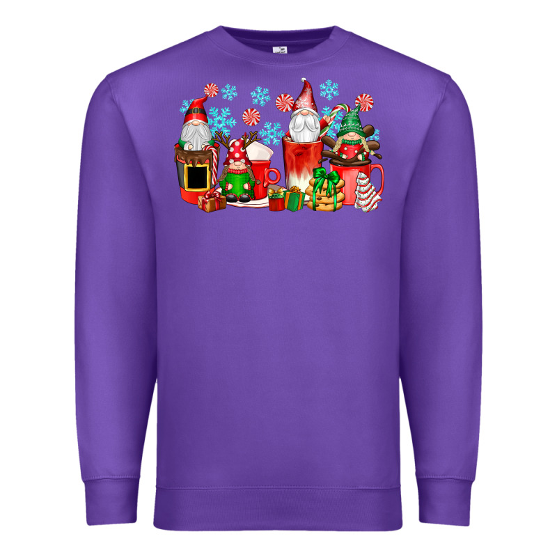 Christmas Gnomes Coffee Cups Premium Sweatshirt by texasbilliewilder | Teevron