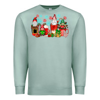 Seafoam christmas gnomes coffee cups Premium Sweatshirt - texasbilliewilder