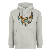 Moon Dust boho deer skull sunflowers and gemstone Heavyweight Hoodie - RanaPortraitStore