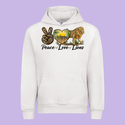 Peace Love Lions Urban Hoodie Designed By Lillyallendesigns