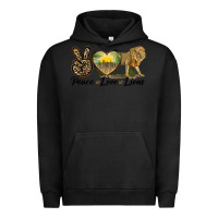Pigment Black peace love lions Urban Hoodie - LillyAllenDesigns