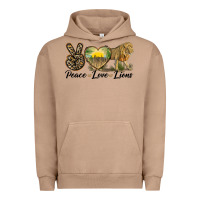 Pigment Burro peace love lions Urban Hoodie - LillyAllenDesigns