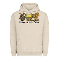 Pigment French Oak peace love lions Urban Hoodie - LillyAllenDesigns
